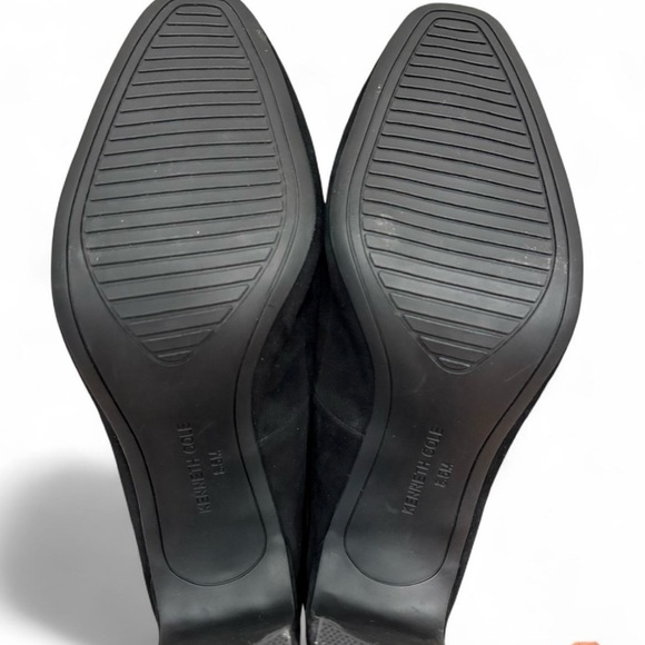 New Never Worn Women's Kenneth Cole Black Nova Suede Heel Loafer Size 8.5 Tassel - Picture 5 of 6